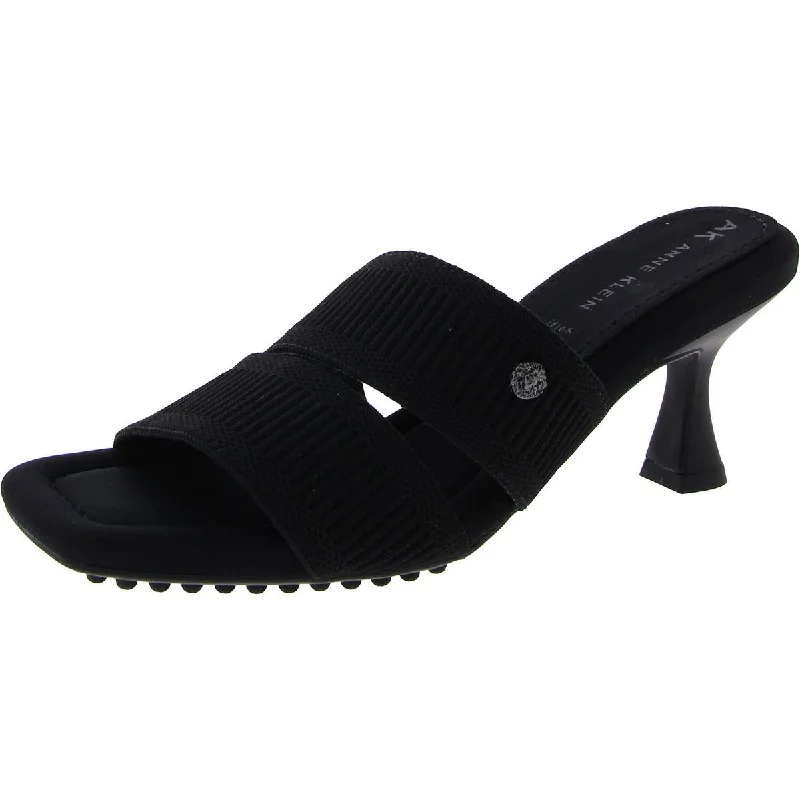 Summer sandals for women with breathable design and comfortable fit-Anne Klein Womens Knit Square Toe Heels