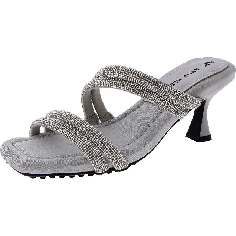 Comfortable sandals for women with adjustable Velcro straps for a perfect fit-Anne Klein Womens Joie Embellished Square Toe Heels