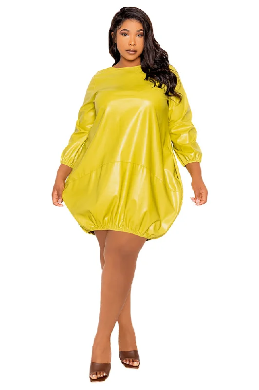 Plus size dresses with supportive linings feel great -Sandals for picnics and outdoor gatherings -Plus size dresses for outdoor weddings -Faux Leather Bubbled Mini Dress