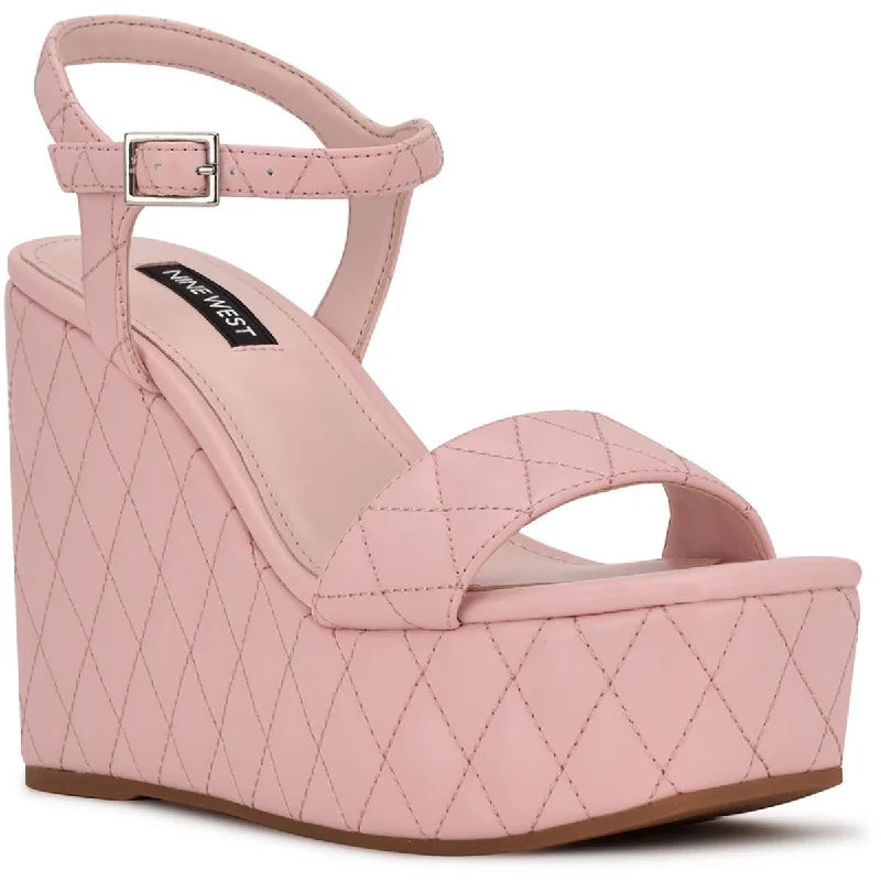 Summer sandals for women with simple design and flexible, comfortable fit-Nine West Womens Quilted Metallic Heels