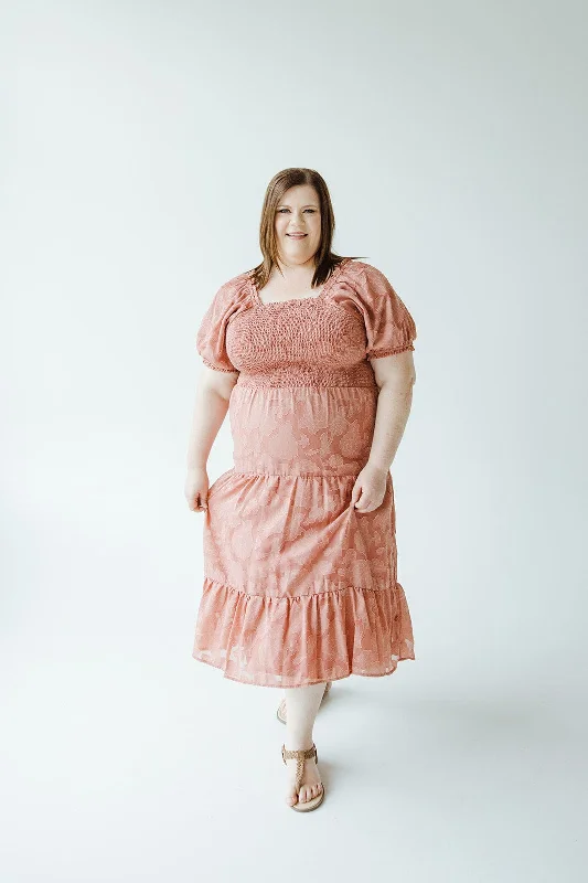 Plus size dresses with sleek fits elongate frames -Sandals with wedge platform -Plus size dresses for casual chic style -MIDI-LENGTH LACE APPLIQUES IN PRESSED FLOWER