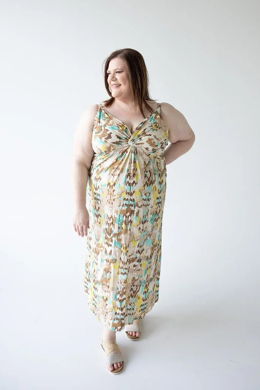 Plus size dresses with scalloped hems feel delicate -Sandals for beach vacations -Plus size work dresses -TWIST FRONT MAXI DRESS