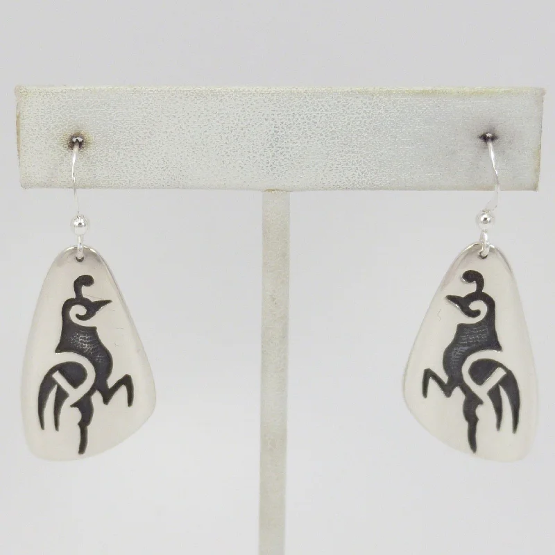 Drop Earrings with Symbolic Elements -Quail Earrings