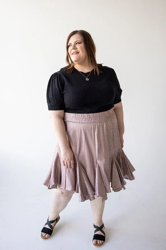 Plus size dresses with ruched details hide flaws -Adjustable sandals for women -Plus size dresses for fall -SHIMMERY ANIMAL PRINT TIERED MINI SKIRT IN DUSTY ROSE