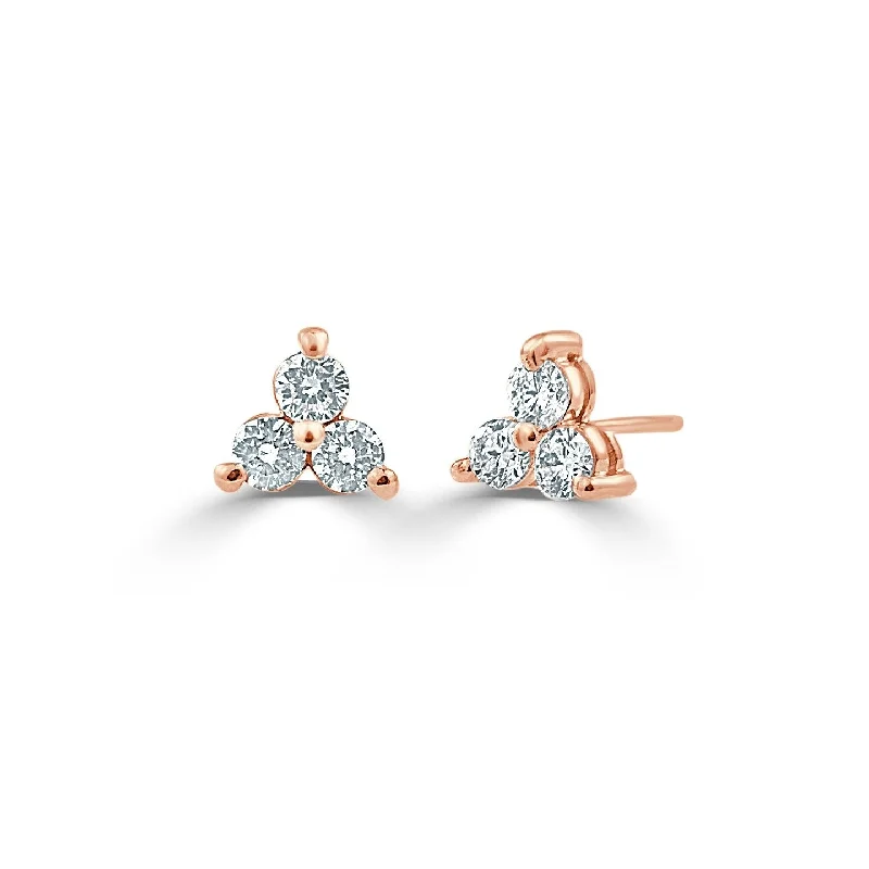 Tarnish Resistant Drop Earrings for Longevity -Joelle Collection Diamond 1/2ct TDW Studs Earrings 14K Rose Gold