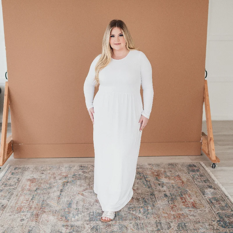 Plus size dresses with sleek silhouettes look sharp -Sandals with memory foam -Plus size dresses for special occasions -All In White Maxi