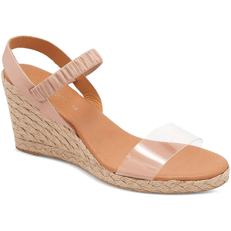 Fashionable sandals for men with velcro closure and sporty design for casual outings-André Assous Womens Alberta Leather Ankle Wedge Heels