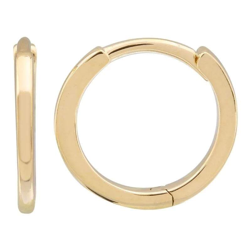 Drop Earrings for Party Look -Joelle Collection 14K Yellow Gold Huggie Hoop Earrings 11MM