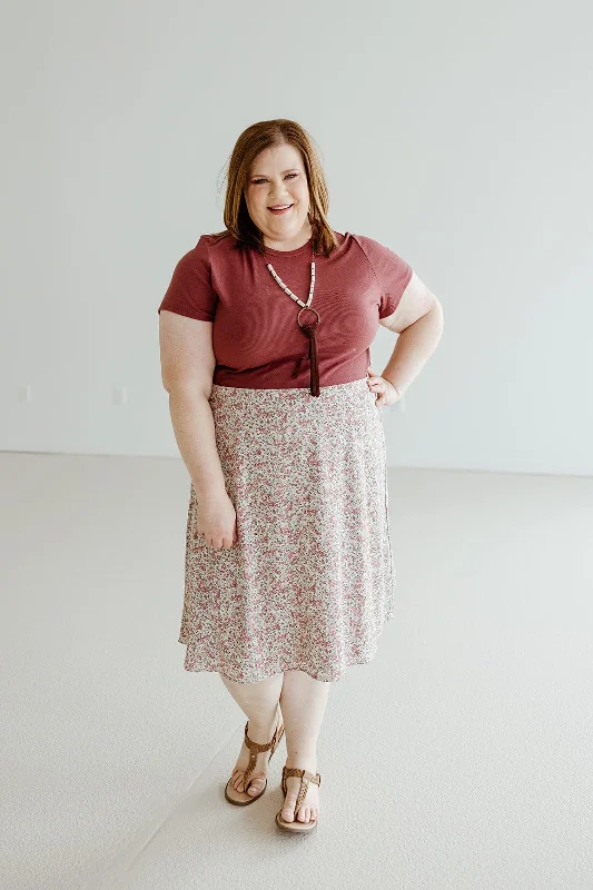 Plus size dresses with jewel tones dazzle quietly -Flat sandals for women -Plus size cocktail dresses -A-LINE FLORAL KNEE LENGTH SKIRT