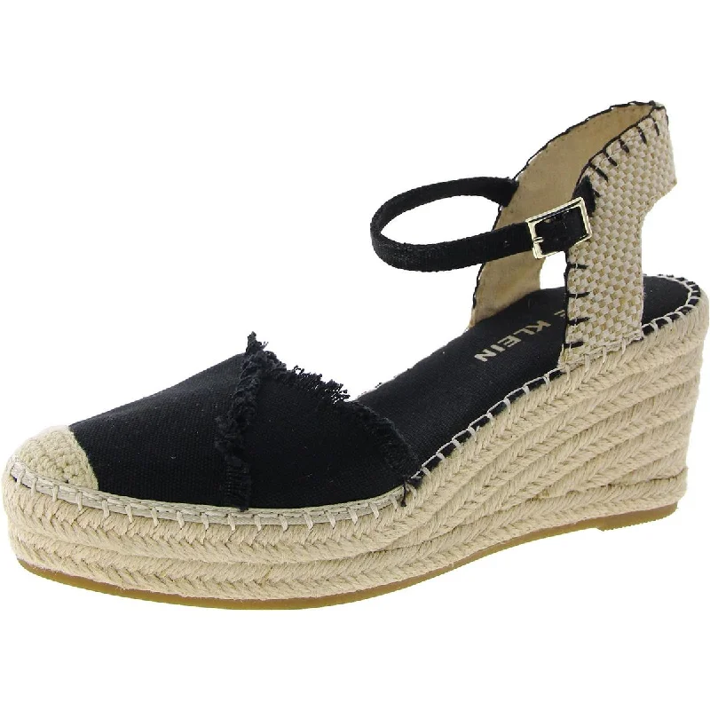 Trendy sandals for women with wedge heels and strappy design for casual chic-Anne Klein Womens LAKEN Espadrille Ankle strap Wedge Heels